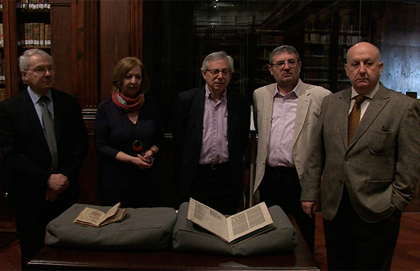 Imatge de la portada del video;La Universitat de València amplia el seu patrimoni bibliogràfic i documental